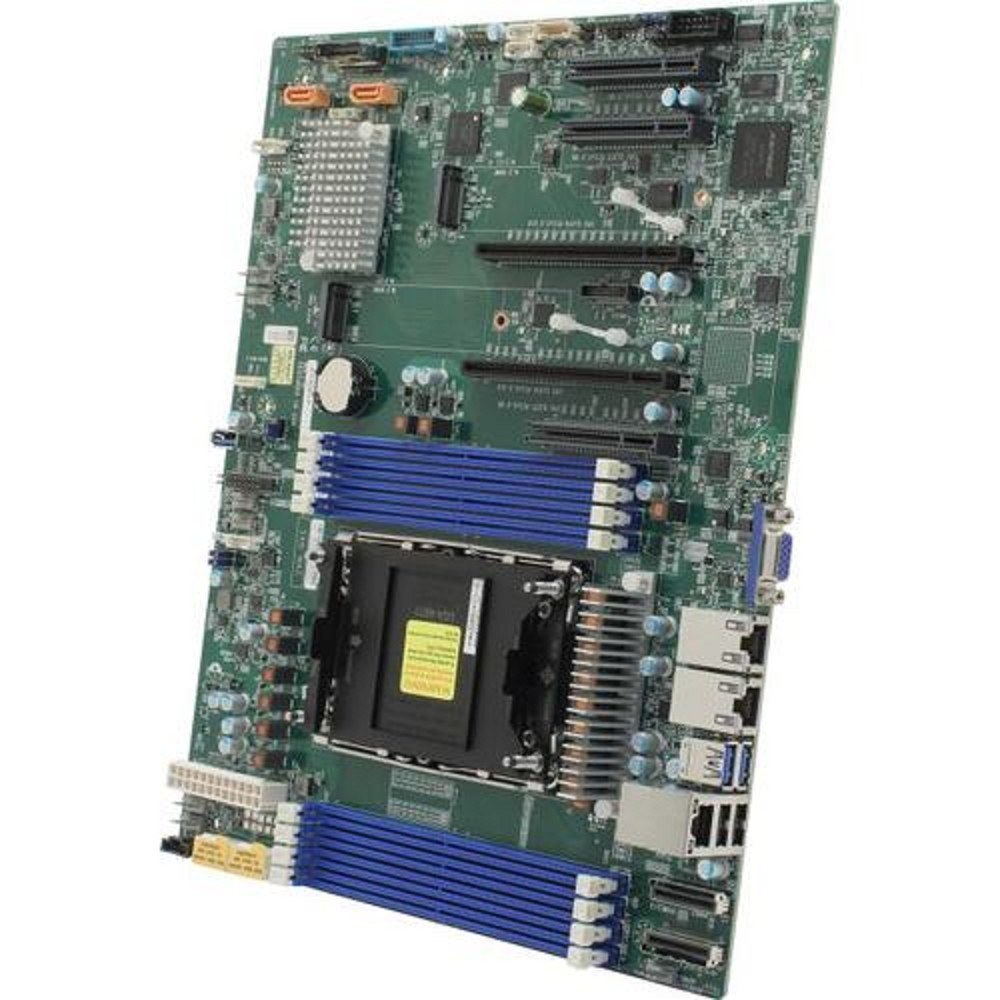 Фото Материнская плата серверная Supermicro X13SEI-F-B, сокет LGA 4677, 8xDDR5, 10xSATA, 2xM.2, 2xPCI-E 5.0 x16, 3xPCI-E x8, 2xGigabit Ethernet, 2xUSB 2.0, 2xUSB 3.2 Gen 1, VGA, EATX
