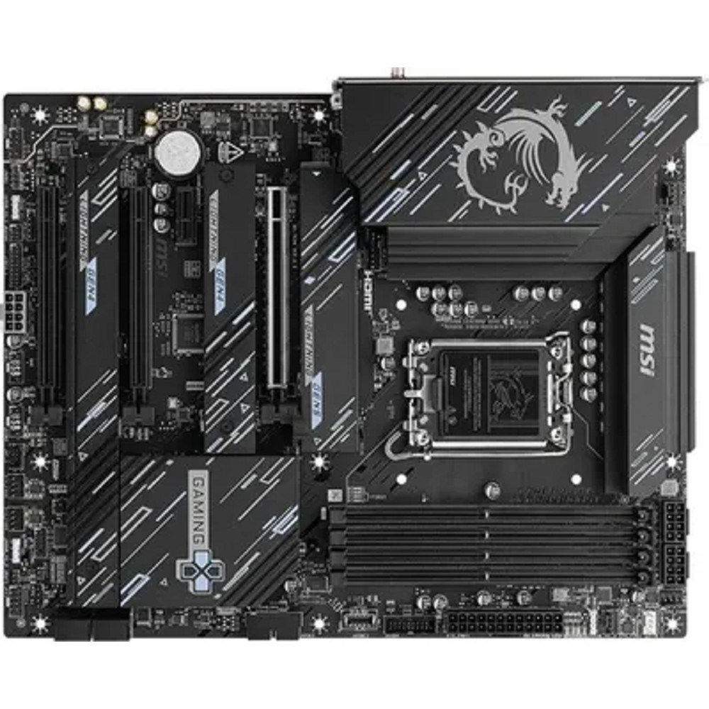 Фото Материнская плата MSI Z890 GAMING PLUS WIFI, LGA 1851, Intel Z890, 4xDDR5, 4xSATA, 4xM.2, 1xPCIe 5.0 x16, 2xPCIe 4.0 x4, 1xPCIe x1, 1xHDMI, 1xDP, 1xUSB-C Thunderbolt 4, 1xUSB-C 3.2 Gen 2, 1x 5Gb LAN, 1xUSB-A 3.2 Gen 2, 2xUSB-A 3.2 Gen 1, 4xUSB-A 2.0, 3x3.