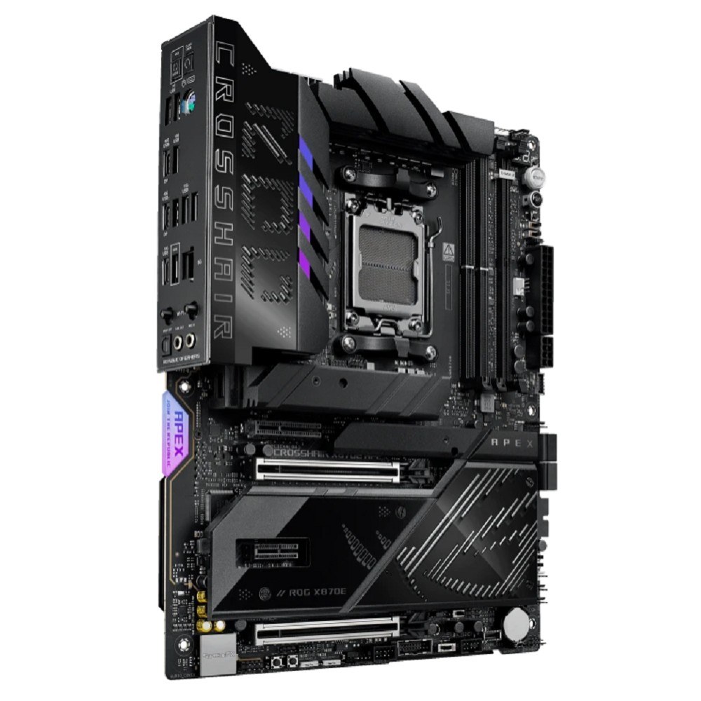 Фото Материнская плата ASUS ROG CROSSHAIR X870E APEX, AM5, AMD X870E, 2xDDR5, 4xSATA, 5xM.2, 1xPCIe 5.0 x16, 1xPCIe 5.0 x8, 1xPCIe 3.0 x4, 1xPCIe 3.0 x1, 1xTOSLINK, 1x5Gb LAN, Wi-Fi 7, Bluetooth 5.4, 2xUSB-C 40Gbps, 1xUSB-C 10Gbps, 5xUSB-A 10Gbps, 2xUSB-A 5Gbp