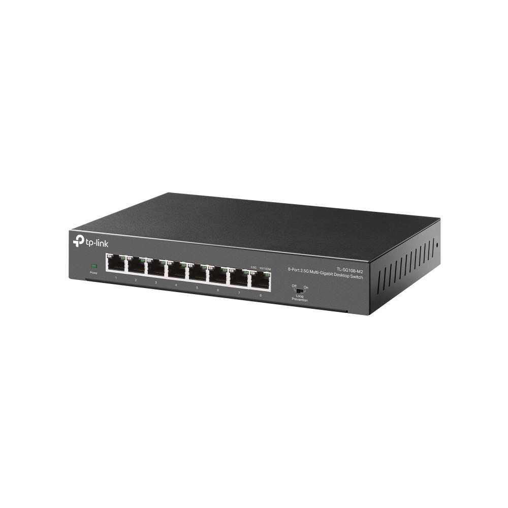 Фото Коммутатор TP-Link 8-port Desktop 2.5G Unmanaged switch, 8 100/1G/2.5G RJ-45 ports, Fanless design, 12V/1.5A DC power supply.