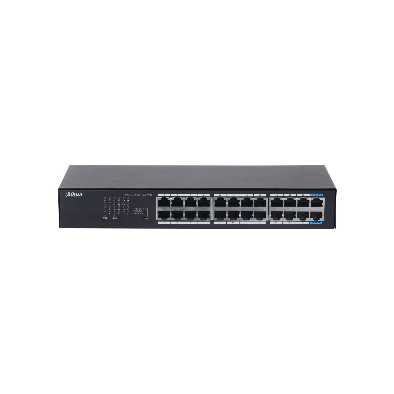 Фото Коммутатор Dahua DH-S3024-24GT, 24×1 Гбит/с, неуправляемый