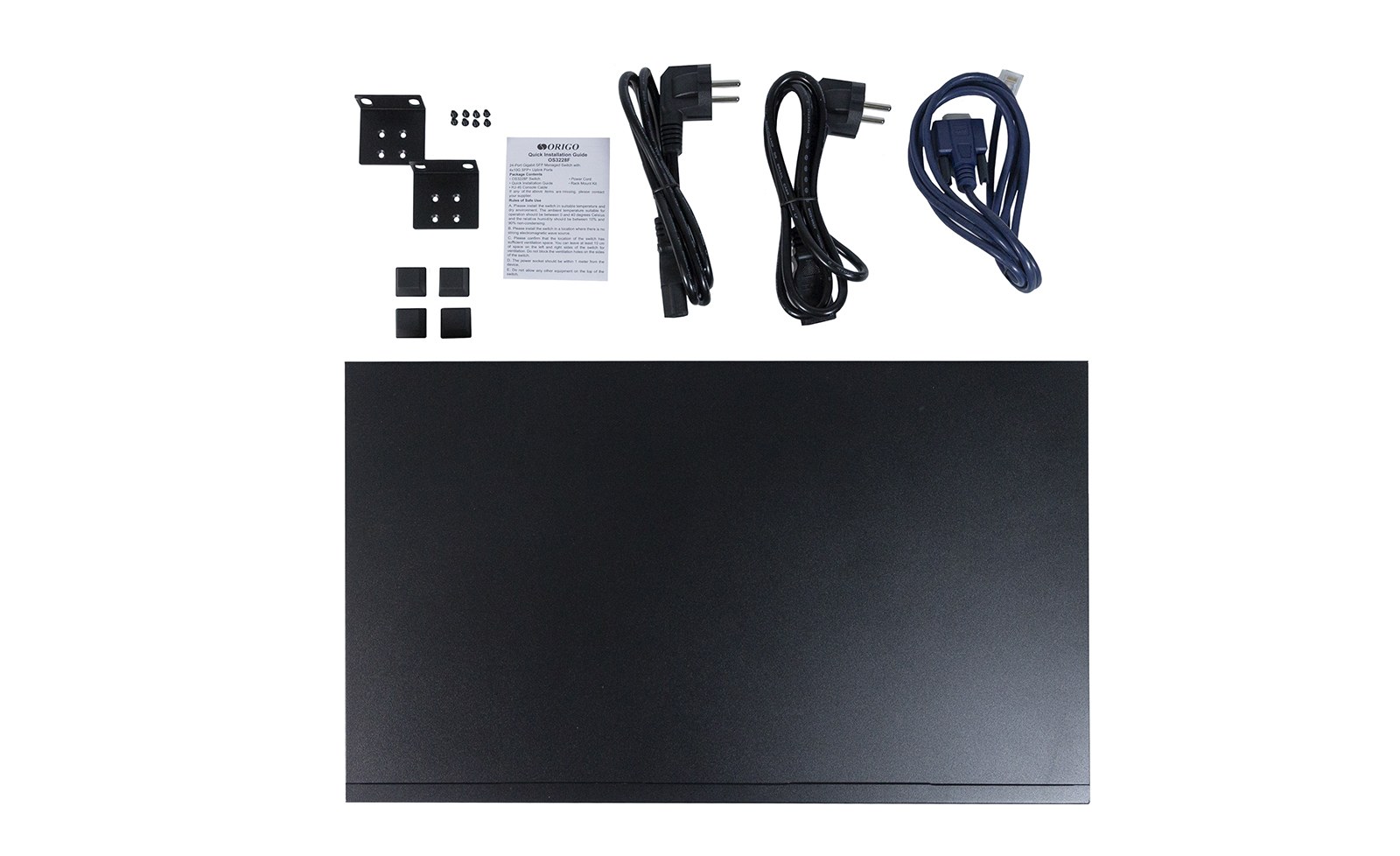 Фото Коммутатор ORIGO Managed L3 Switch 24x1000Base-X SFP, 4x10Gbase-X SFP+, RJ45 Console, 19" w/brackets