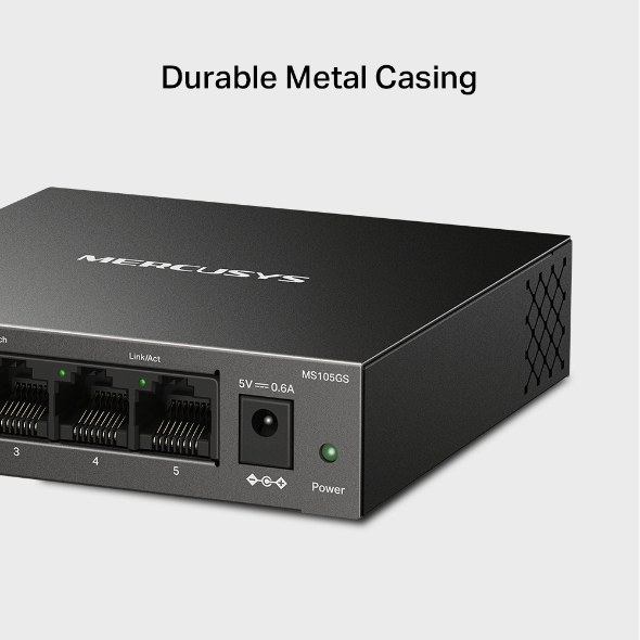 Фото Коммутатор настольный Mercusys MS105GS с 5 гигабитными портам