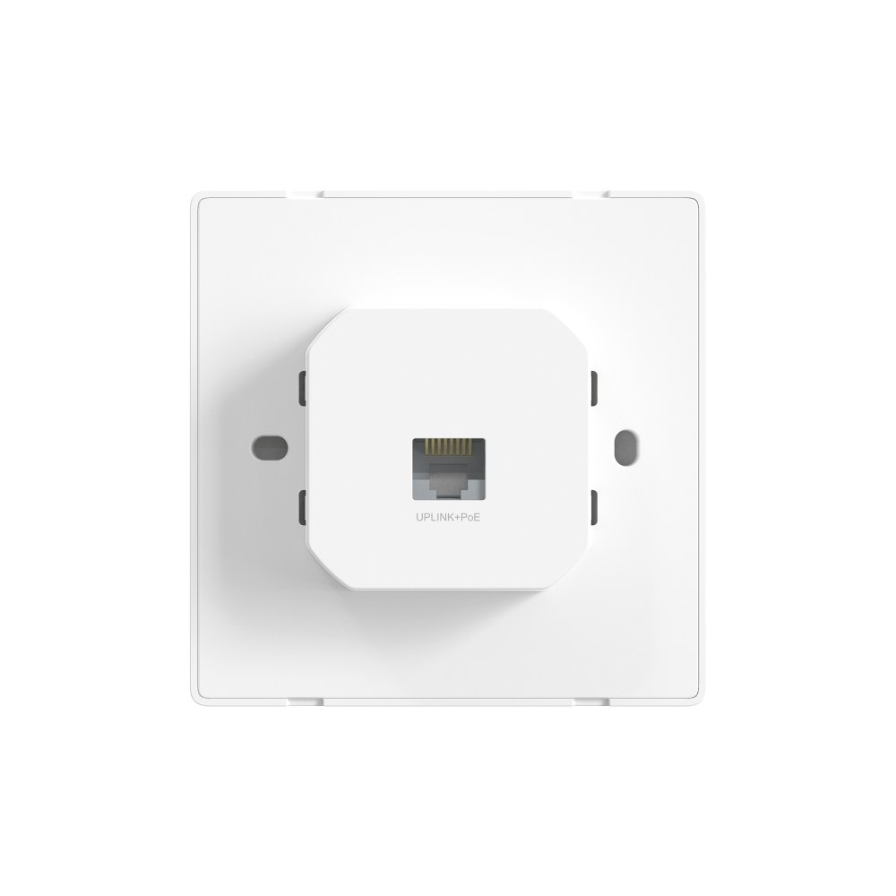 Фото Точка доступа TP-Link Omada AC1200 wireless MU-MIMO Gigabit wall-plate Access Point, 1 Gigabit downlink port, 1 gigabit uplink port, 802.3af/at PoE in, wall plate mounting, support standalone mode and controlled by Omada SDN controller (Software/hardware/