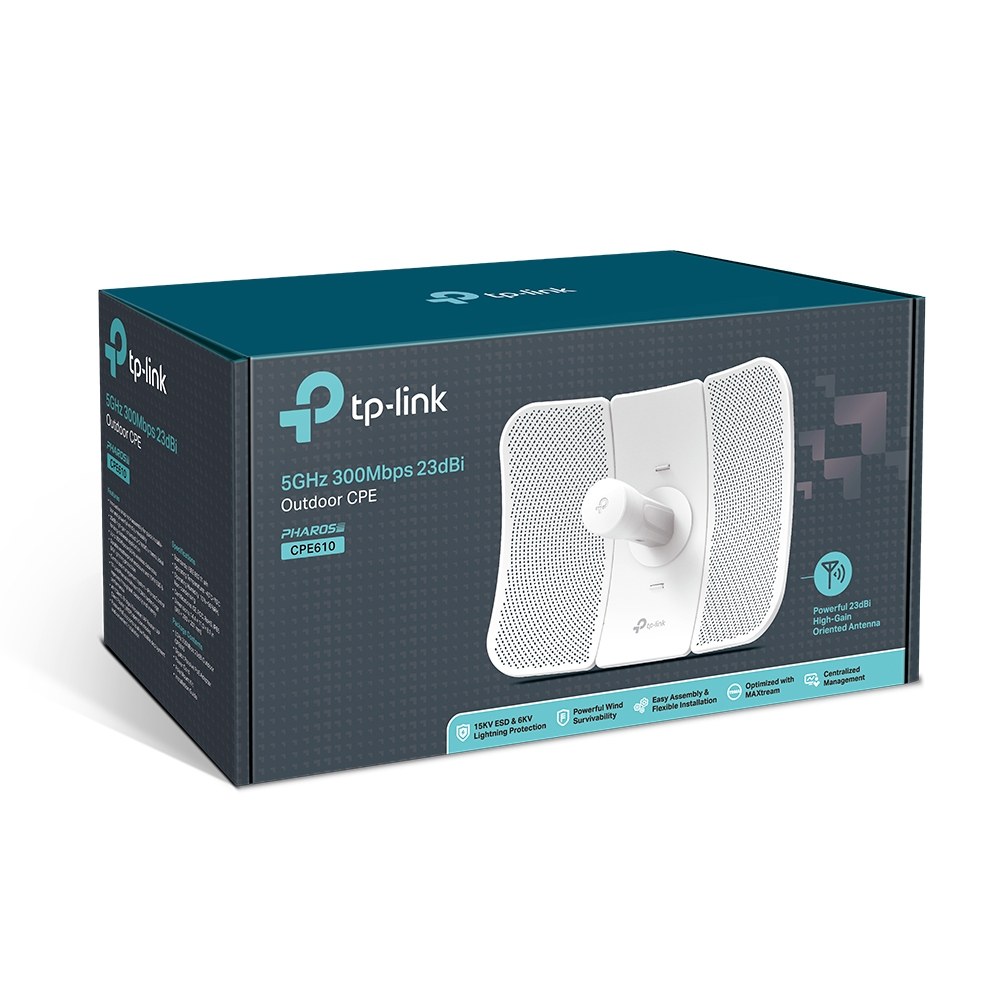 Фото Точка доступа TP-Link CPE610 5 ГГц 300 Мбит/с 23 дБи Наружная точка доступа Wi Fi