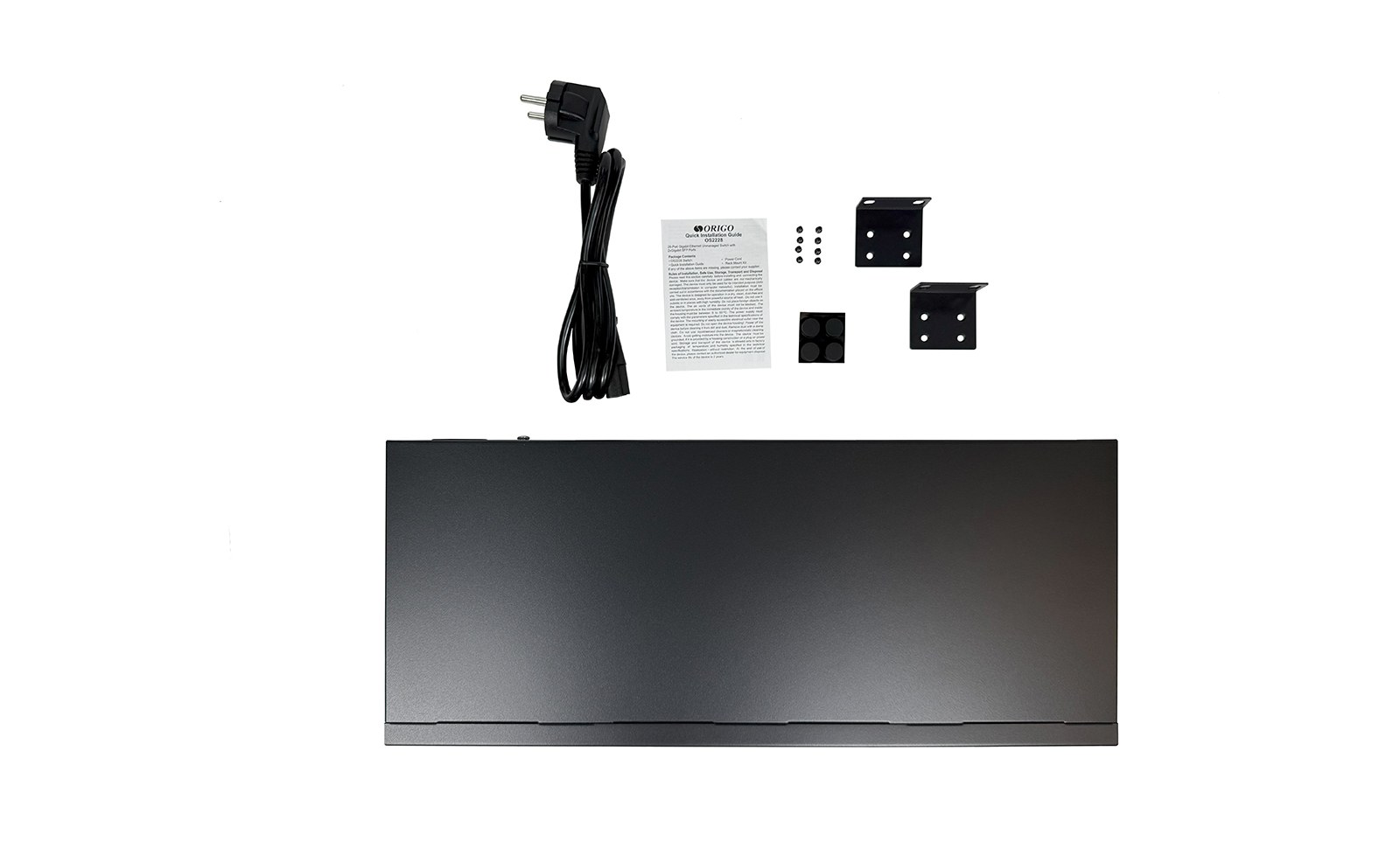 Фото Коммутатор неуправляемый ORIGO 26x1000Base-T, 2x1000Base-X SFP, комплект для установки в 19" стойку