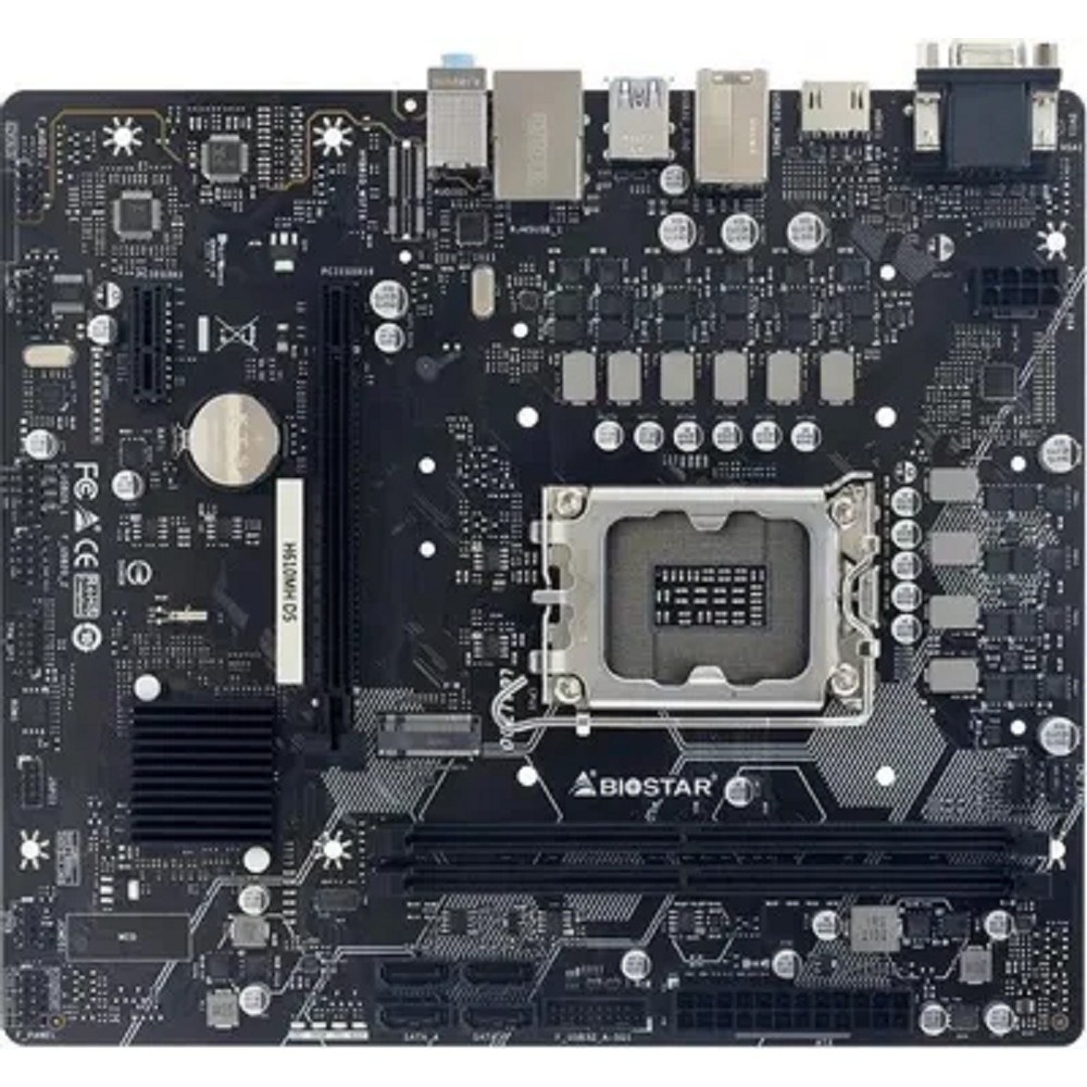 Фото Материнская плата Biostar H610MH D5, LGA 1700, Intel H610, 2xDDR5, 4xSATA, 1xM.2 PCIe 3.0 x4, 1xPCIe 4.0 x16, 1xPCIe x1, 1xHDMI, 1xVGA, 1x 1Gb LAN, 4xUSB-A 2.0, 2xUSB 3.2 Gen 1, 3x3.5 мм, mATX