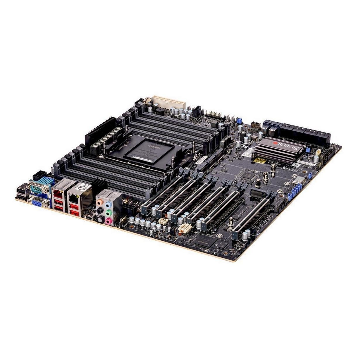 Фото Материнская плата Supermicro MBD-X13SWA-TF-B, LGA 4677, Intel W790, 16xDDR5, 8xSATA, 4xM.2, 6xPCI-E 5.0 x16, 1x10Gb LAN, 1x1Gb LAN, 6xUSB, 7.1, E-ATX