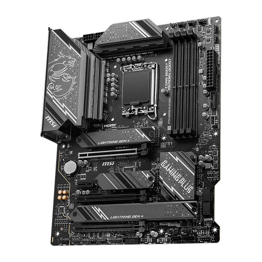Фото Материнская плата MSI Z790 GAMING PLUS WIFI, LGA 1700, 4xDDR5, 1xPCIe 5.0 x16, 1xPCIe 4.0 x16, 4xM.2, 6xSATA, 1xHDMI, 1xDP, 2.5 Gigabit Ethernet, 7.1 аудио, ATX