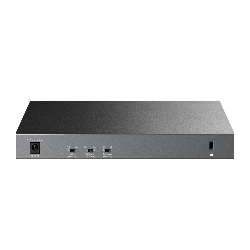 Фото Коммутатор настольный TP-Link LS1210GP с 9 гигабитными портами (8 портов PoE+) и портом SFP