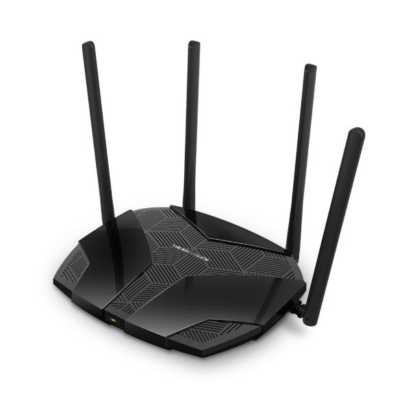 Фото Двухдиапазонный роутер MERCUSYS MR80X AX3000 Wi-Fi 6, до 574 Мбит/с на 2,4 ГГц + до 2402 Мбит/с на 5 ГГц,4 фиксированные внешние антенны, 3 гигабитных порта LAN, 1 гигабитный порт WAN