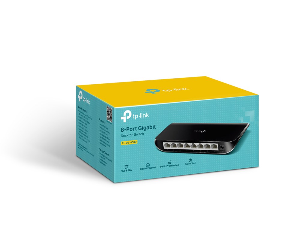 Фото Коммутатор TP-Link SMB TL-SG1008D 8-port Gigabit Switch, plastic case