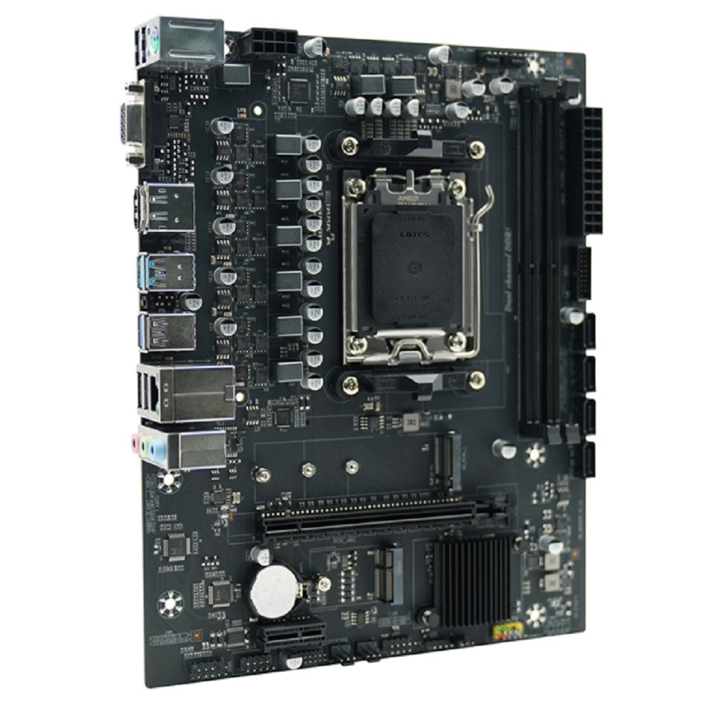 Фото Материнская плата AFOX B650D5-MA-V2, AM5, AMD B650, 2xDDR5, 4xSATA, 1xM.2, 1xPCIe 4.0 x16, 1xPCIe x1, 1xHDMI, 1xDP, 1xVGA, 1x 1Gb LAN, 8xUSB-A (3x3.2 Gen 1, 5x2.0), 3x3.5 мм, 5.1, microATX