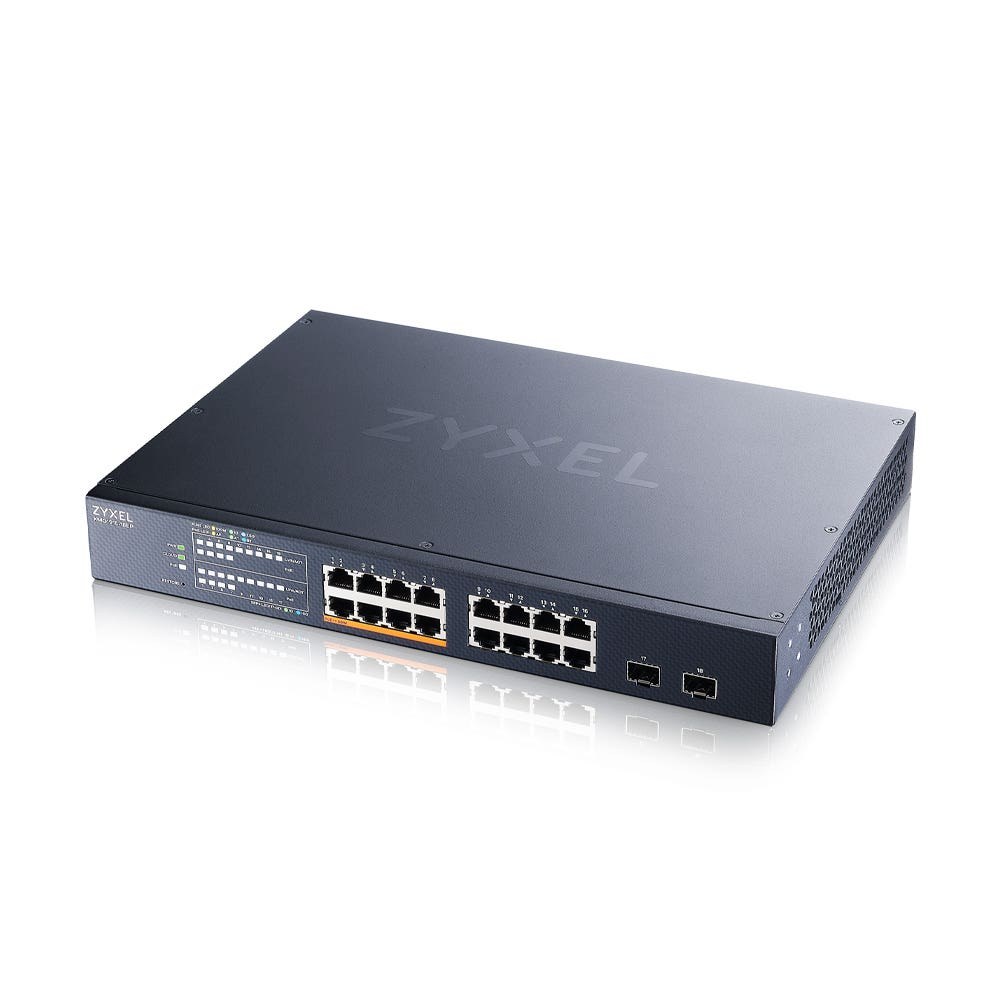 Фото Коммутатор Zyxel NebulaFlex XMG1915-18EP-EU0101F 16x2.5Gbит/с 2SFP+ 8PoE++ 180W управляемый