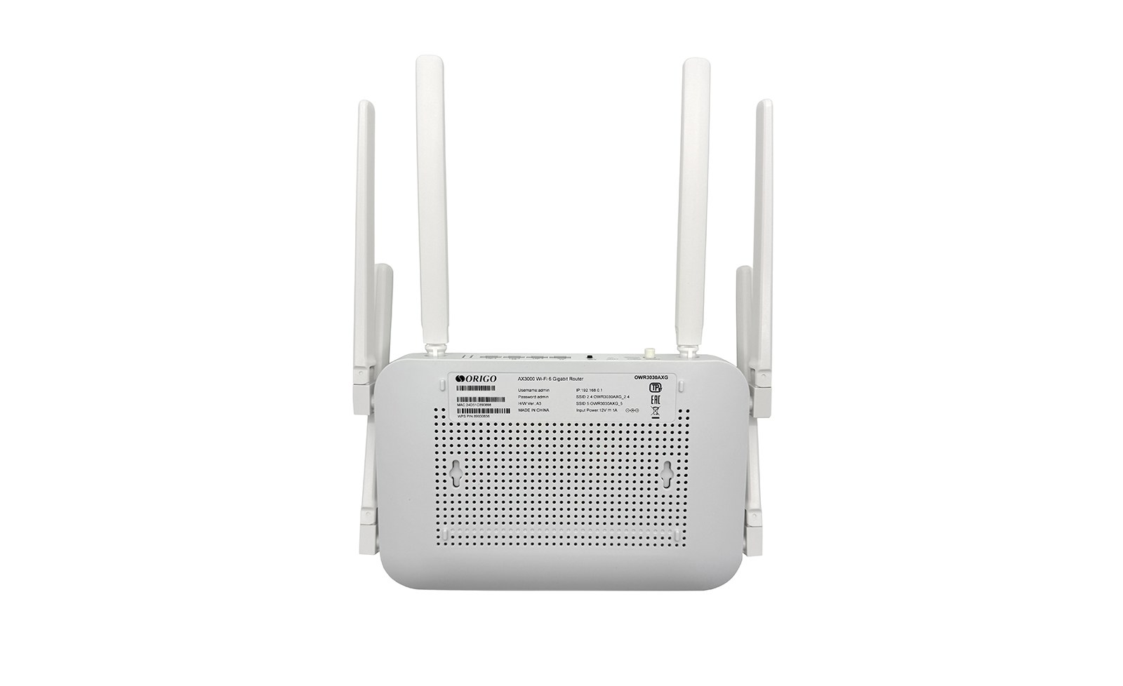 Фото Роутер беспроводной Origo OWR3030AXG (OWR3030AXG/A3A) 10/100/1000BASE-T белый
