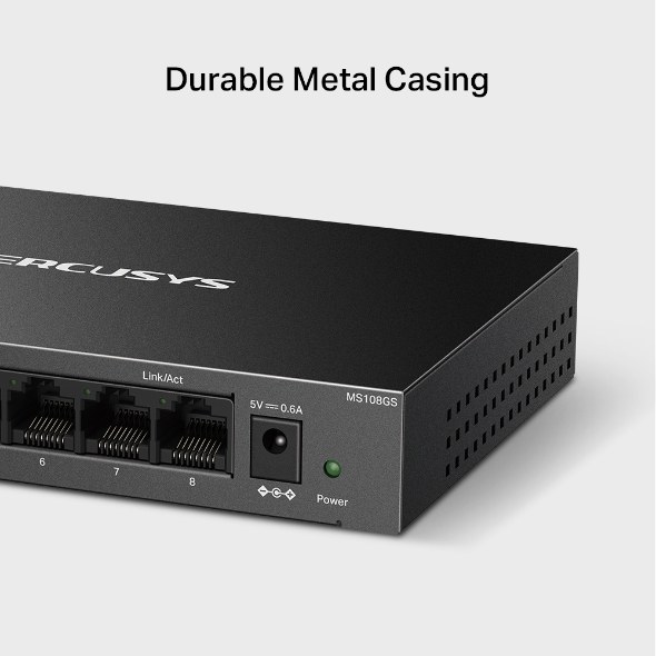 Фото Коммутатор настольный Mercusys MS108GS с 8 гигабитными портами
