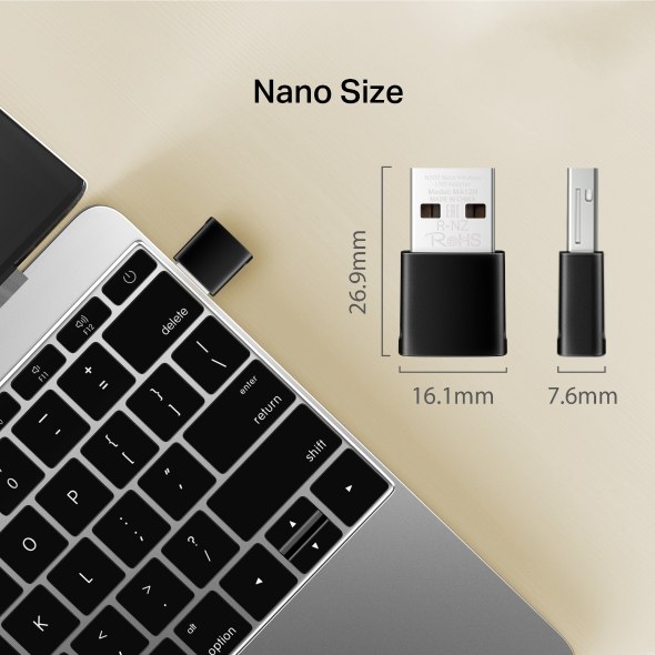Фото Сверхкомпактный USB-адаптер Mercusys MA12N с поддержкой Wi-Fi N300