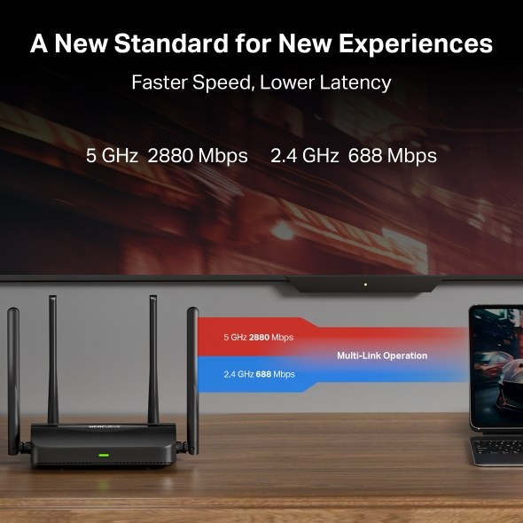 Фото Двухдиапазонный роутер Wi-Fi 7 Mercusys MR25BE BE3600