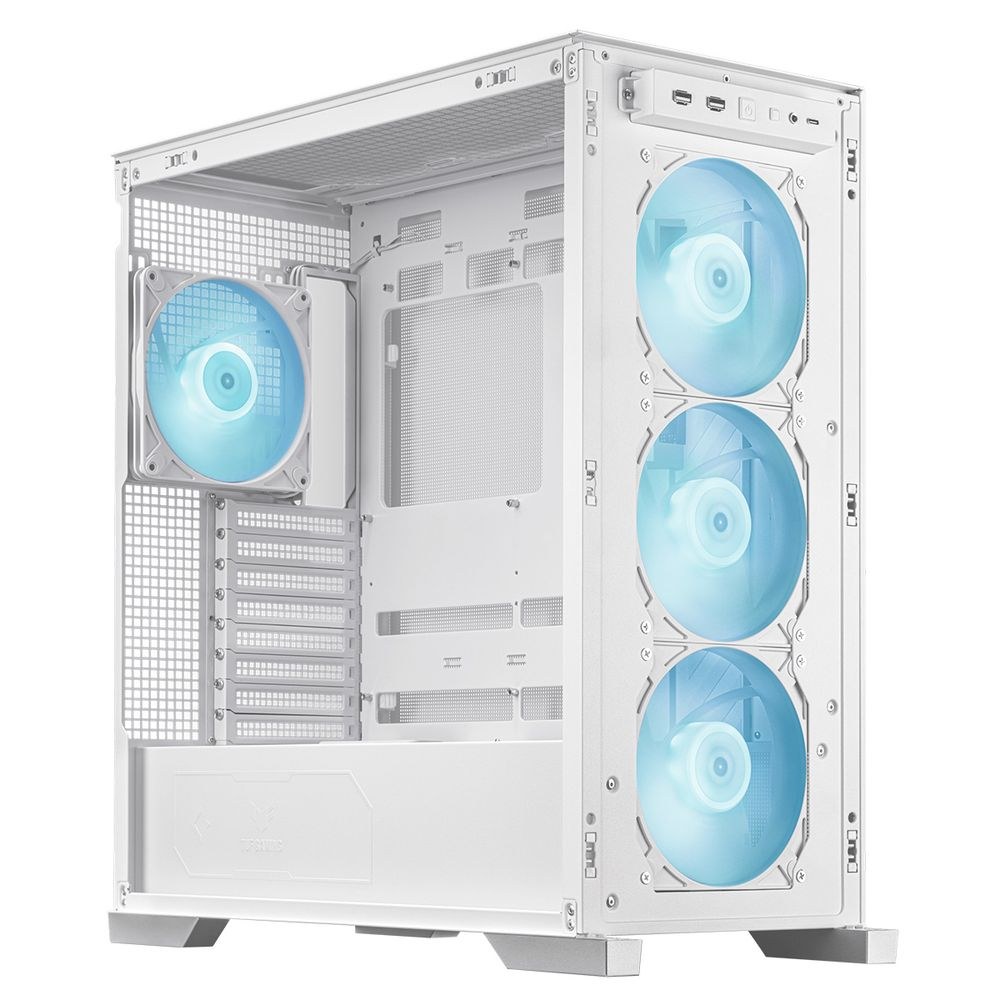 Фото Компьютерный корпус ASUS TUF GAMING GT302 TG ARGb белый/GT302/ARGb FANS/WHT (90DC00I3-B19000)