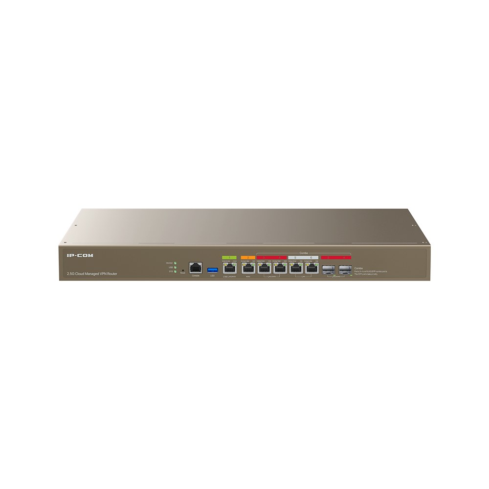 Фото Маршрутизатор IP-COM M50-F, 1×2.5 Гбит/с + 5×1 Гбит/с LAN/WAN + 2×1 Гбит/с SFP (Комбо), управляемый