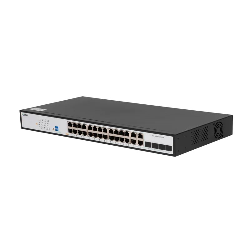 Фото Коммутатор SNR SNR-S2300G-24TC-POE, 24×1 Гбит/с PoE + 4×1 Гбит/с Combo, управляемый