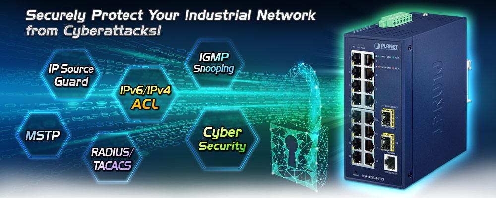 Фото Коммутатор PLANET IGS-4215-16T2S IP30 Industrial L2/L4 16-Port 10/100/1000T + 2-Port 100/1000X SFP Managed Switch (-40~75 degrees C, dual redundant power input on 12~48VDC/24VAC terminal block)