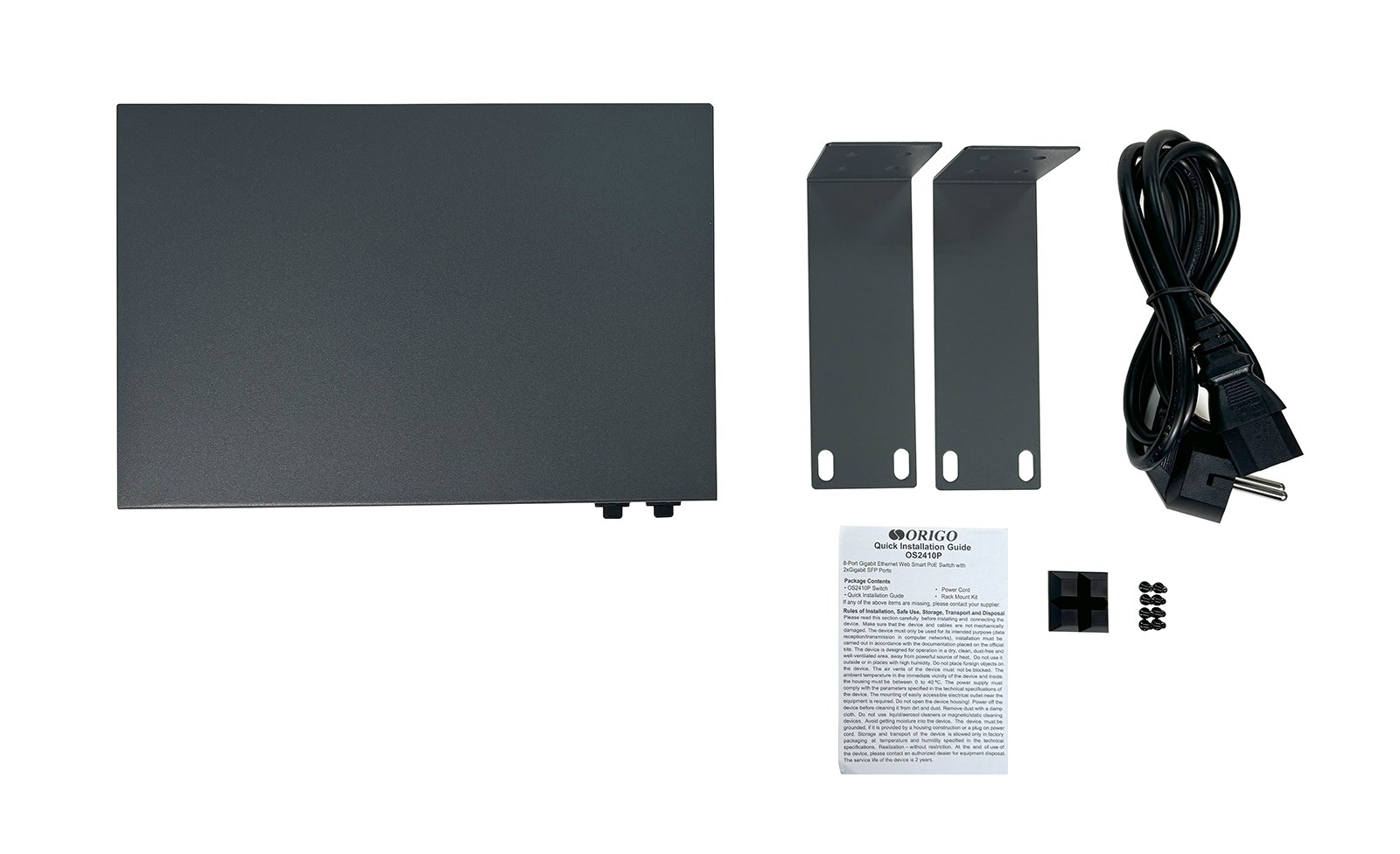 Фото Коммутатор ORIGO OS2410P/120W/A1A, 8×1 Гбит/с PoE + 2×1 Гбит/с SFP, настраиваемый