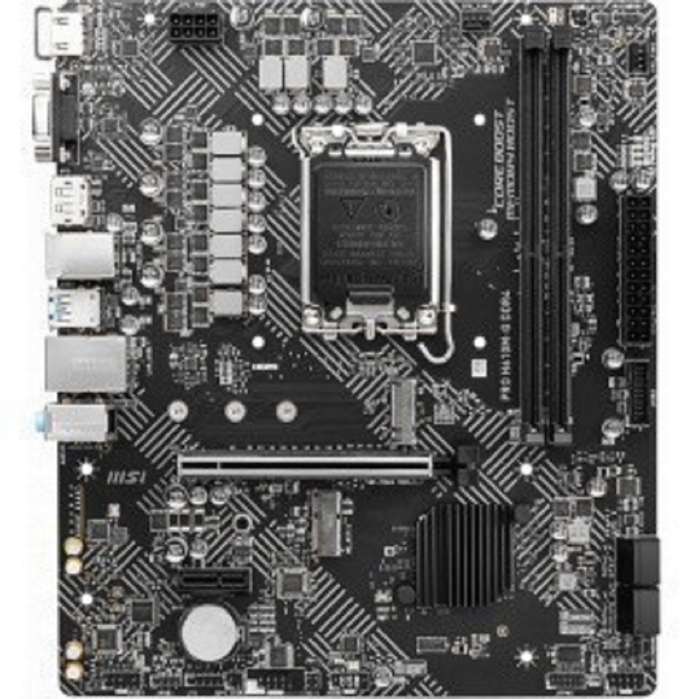 Фото Материнская плата MSI PRO H610M-G DDR4, LGA 1700, Intel H610, 2xDDR4, 4xSATA, 1xM.2, 1xPCIe 4.0 x16, 1xPCIe 3.0 x1, 1xHDMI, 1xDP, 1xVGA, 1xRJ45 1Gb, 2xUSB-A 3.2 Gen 1, 4xUSB-A 2.0, 3x3.5мм, 7.1, mATX