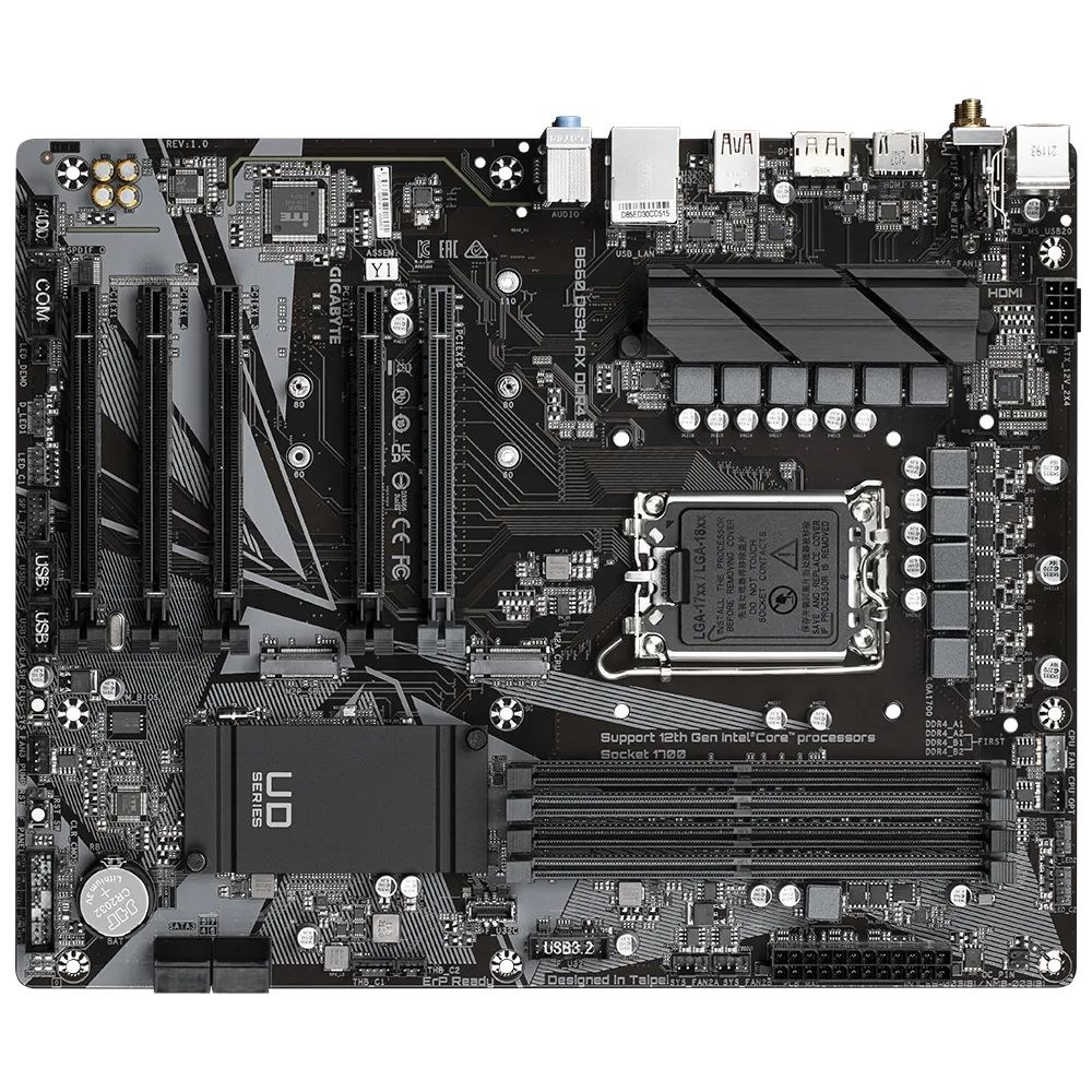 Фото Материнская плата Gigabyte B660 DS3H AX DDR4 Soc-1700 Intel B660 4xDDR4 ATX AC`97 8ch(7.1) GbLAN RAID+HDMI+DP