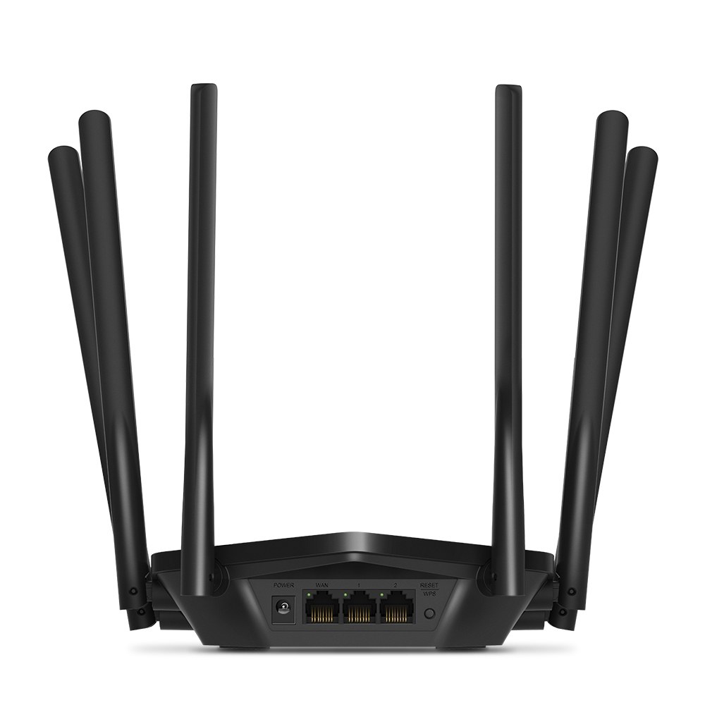 Фото Роутер Mercusys AC1900 Wireless AC Gigabit Router, 600 Mbps at 2.4 GHz + 1300 Mbps at 5 GHz, 6×5dBi Fixed External Antennas with Beamforming, 2× G LAN Ports, 1× G WAN Port, Access Point Mode, 3X3 MU-MIMO, Parental Controls, Guest Network, Smart Connect