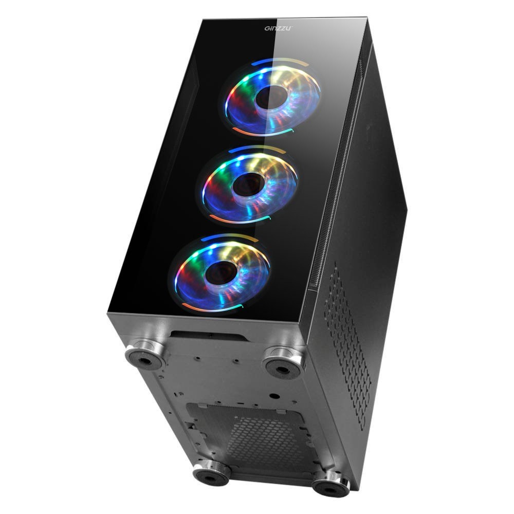 Фото Компьютерный корпус Ginzzu CL280 FAN 12CM RGb*4 USB3.0 Window