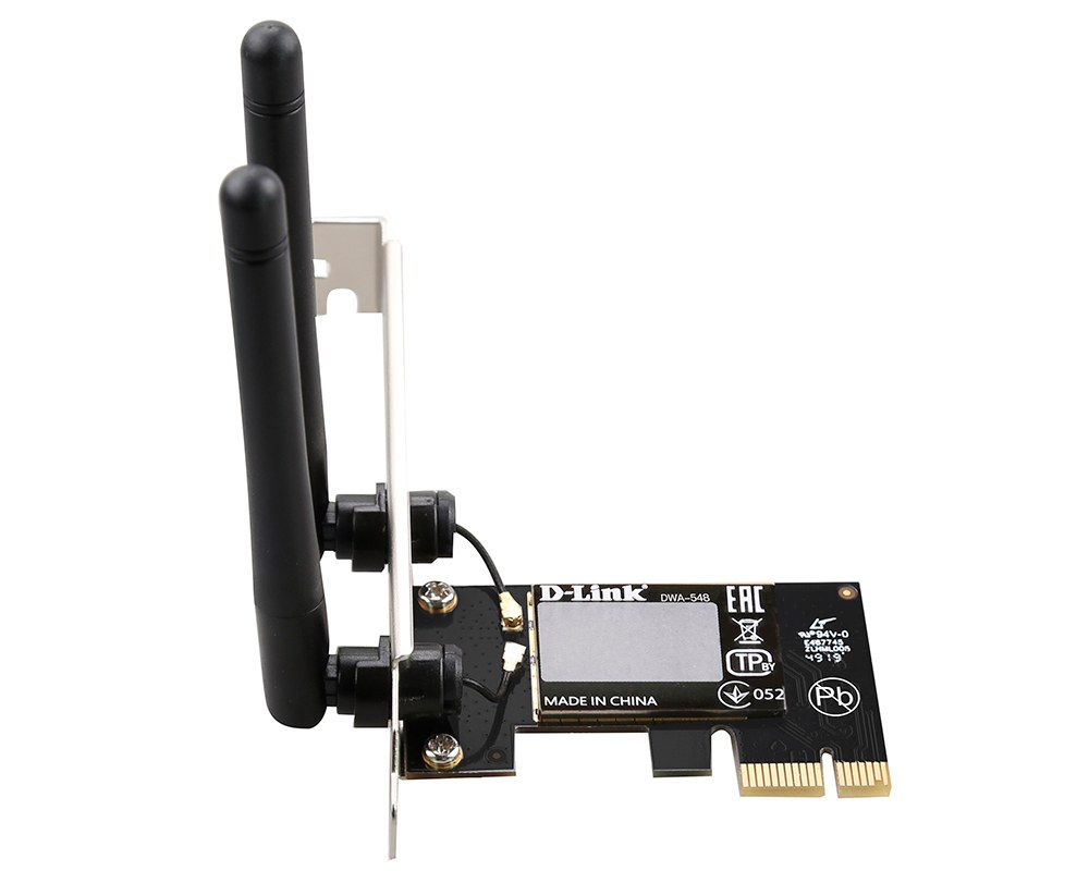 Фото Сетевой адаптер Wi-Fi D-Link DWA-548 DWA-548/10/C1A N300 PCI Express (ант.внеш.несъем.) 2ант.