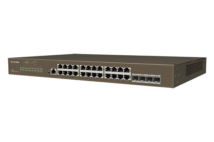 Фото Коммутатор IP-COM G5328F, 24×1 Гбит/с + 4×1 Гбит/с SFP, управляемый