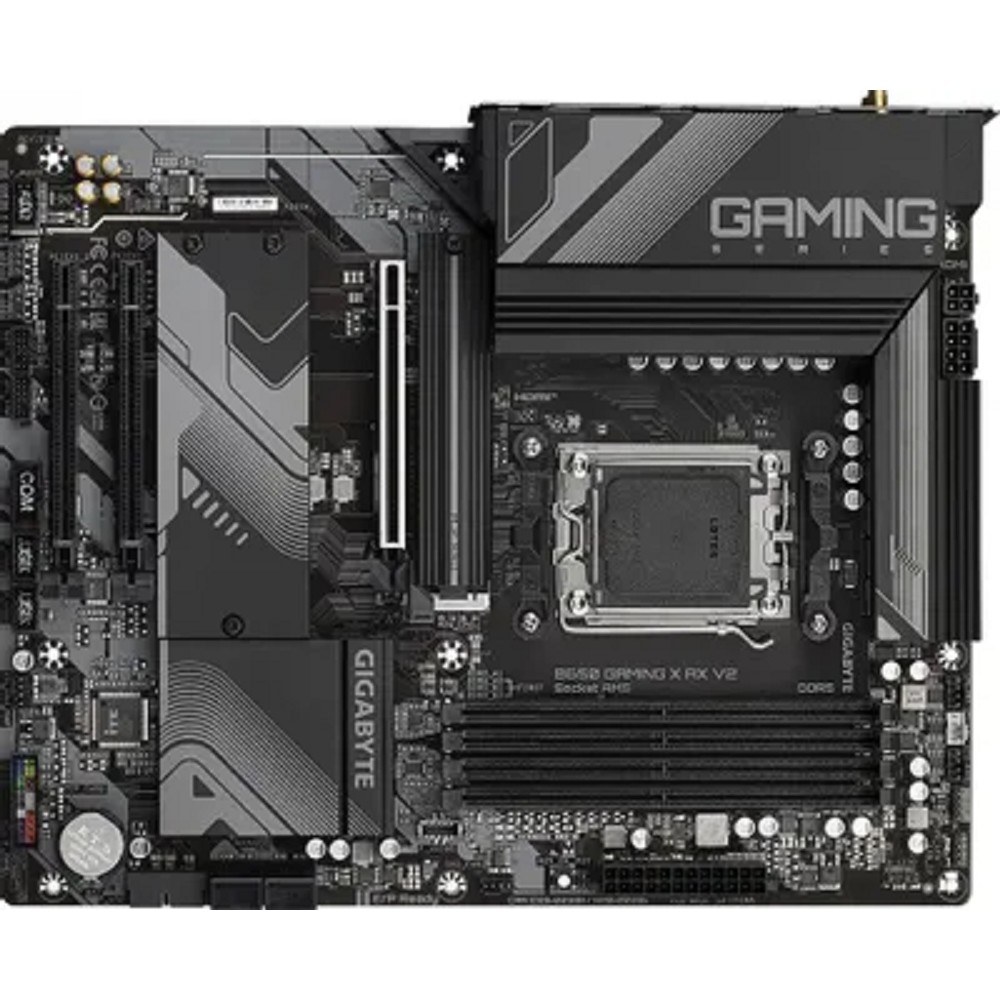 Фото Материнская плата Gigabyte B650 GAMING X AX V2, AM5, AMD B650, 4xDDR5, 4xSATA, 3xM.2, 1xPCI-E 4.0 x16, 2xPCI-E 3.0 x1, 1xUSB-A 3.2 Gen 2, 3xUSB-A 3.2 Gen 1, 1xUSB-C 3.2 Gen 2, 1x 2.5Gb LAN, 3x3.5 мм, 7.1, ATX