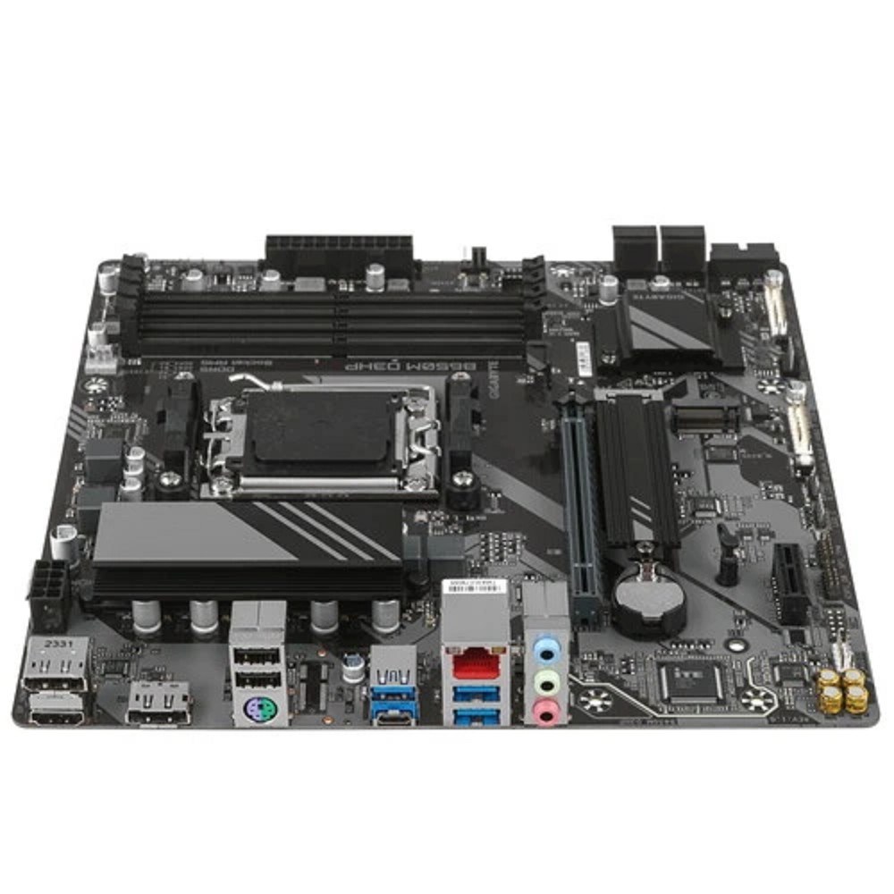 Фото Материнская плата Gigabyte B650M D3HP, AM5, AMD B650, 4xDDR5, 4xSATA, 2xM.2, 1xPCI-E 4.0 x16, 1xPCI-E x1, 1xHDMI, 2xDP, 1x 2.5Gb LAN, 3xUSB-A 3.2 Gen 1, 2xUSB-A 2.0, 1xUSB-C 3.2 Gen 1, 3x3.5 мм, 7.1, Micro-ATX