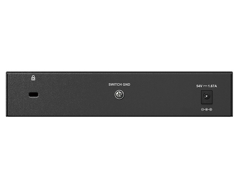 Фото Коммутатор неуправляемый D-Link DGS-1008P/F3A с 8 портами 10/100/1000Base-T (4 порта PoE 802.3af/at, PoE-бюджет 60 Вт)
