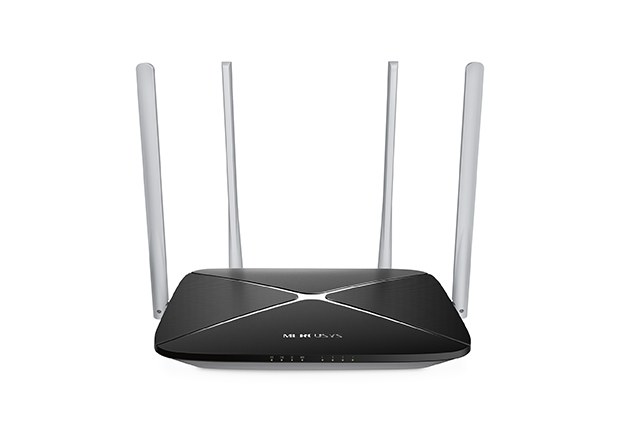 Фото Беспроводный маршрутизатор Mercusys AC12, Dual Band, (867Мбит/с на 5 ГГц + 300Мбит/с на 2,4 ГГц)4 порта 100 Мбит/с, 4 фиксированных антенны