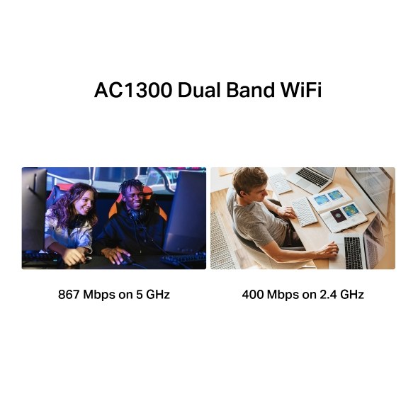 Фото Mercusys MA30H AC1300 Двухдиапазонный Wi-Fi USB-адаптер высокого усиления