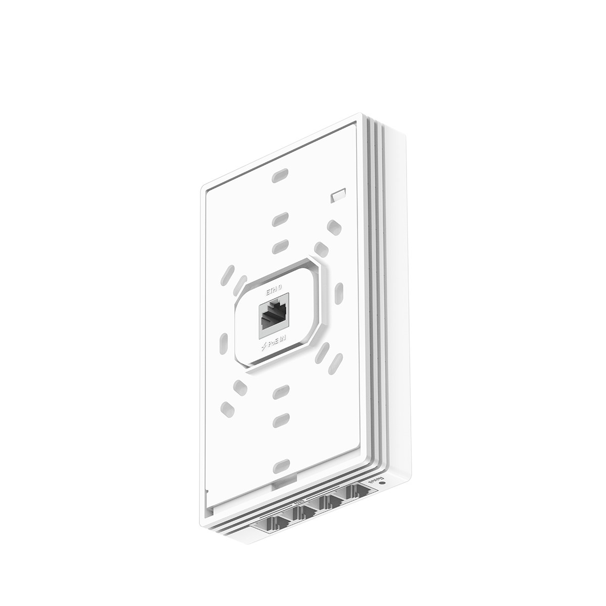 Фото Точка доступа Wi-Fi Cudy AX3000 Gigabit Wall-Plate Wi-Fi 6 Access Point AX3000 Dual Band Wi-Fi 6 Wall Plate Access Point, Chipset MT7981+MT7531AE+MT7976CN, 802.11ax/ac/a/b/g/n, 2402Mbps at 5GHz + 574Mbps at 2.4GHz, 1 x Gigabit PoE-IN Port, 802.3af/at, 4 x