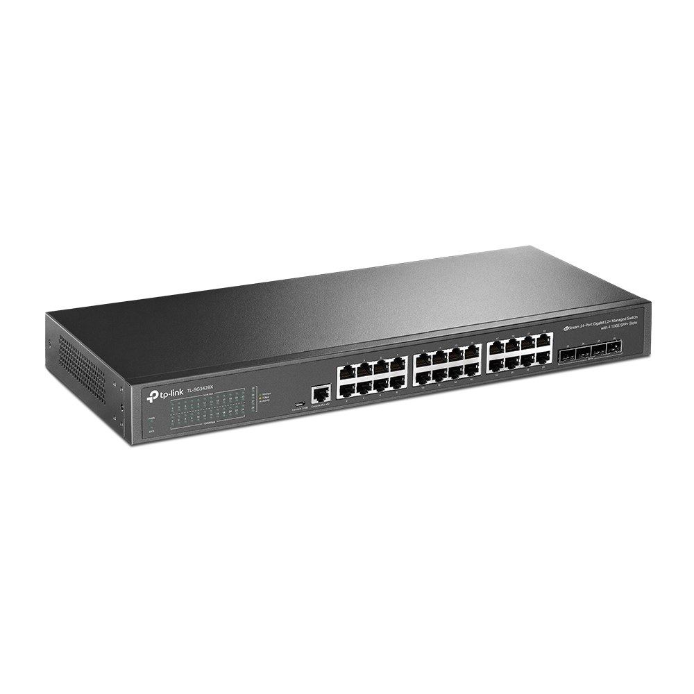 Фото Коммутатор TP-Link JetStream 24-port Pure-Gigabit L2+ Managed Switch, 24 10/100/1000Mbps RJ45, 4*10G SFP+ Slots