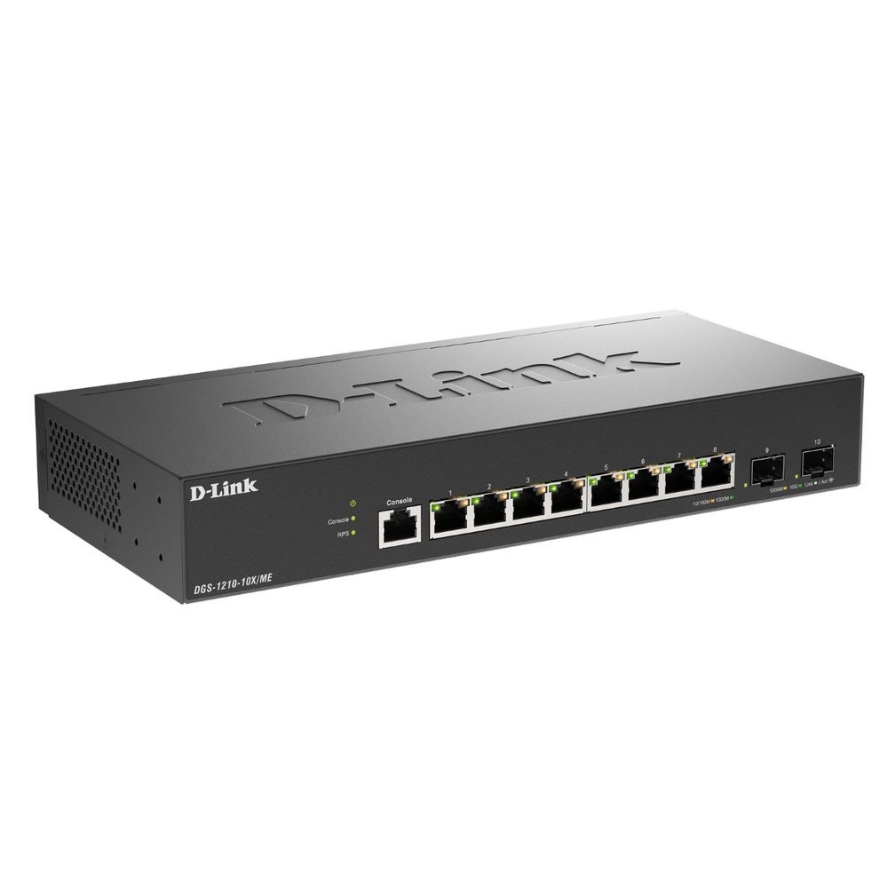 Фото Коммутатор D-Link DGS-1210-10X/ME/C1A 8x1 Гбит/с 2SFP+ управляемый