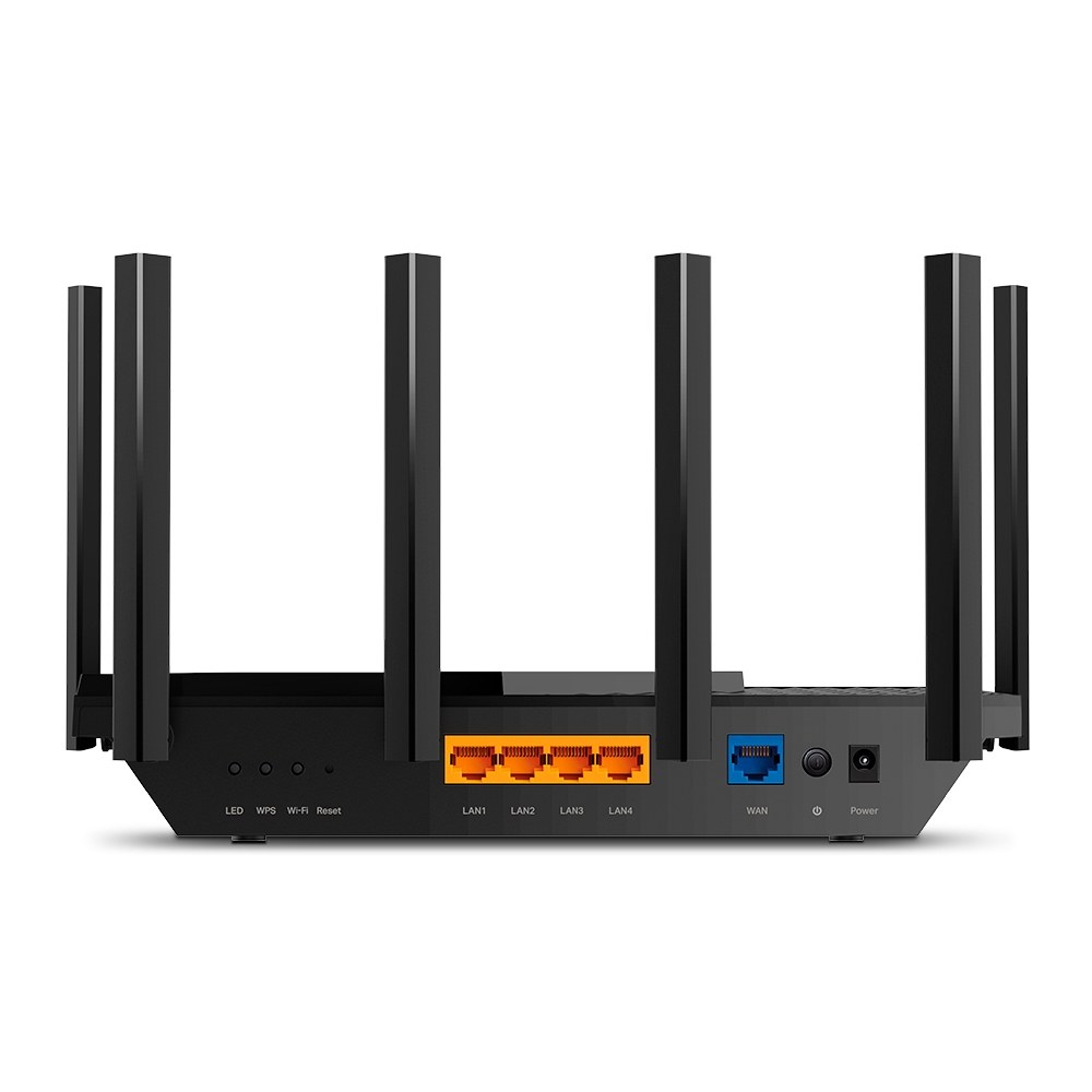 Фото Роутер TP-Link Archer AX73 AX5400 Dual Band Wireless Gigabit Router, 1.5 GHz Tri-Core CPU, 1 GE WAN + 4 GE LAN ports, 1× USB 3.0 Port, support 1024-QAM, OFDMA, MU-MIMO, Airtime Fairness, Beamforming, 160MHz Channel Width, come with HomeShieldTM, support R