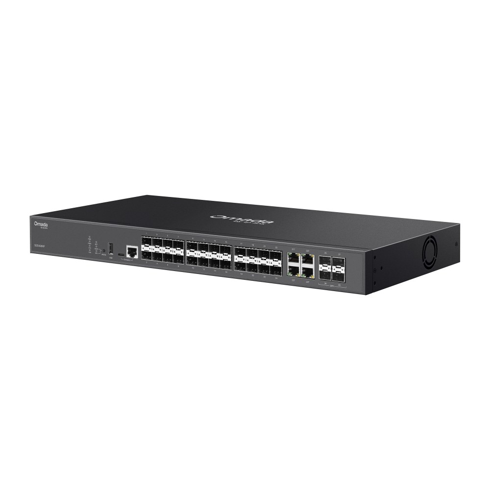 Фото Коммутатор TP-Link SG5428XF, Omada Campus 24-Port SFP Stackable Lite L3 Managed Switch with 4 10G Slots