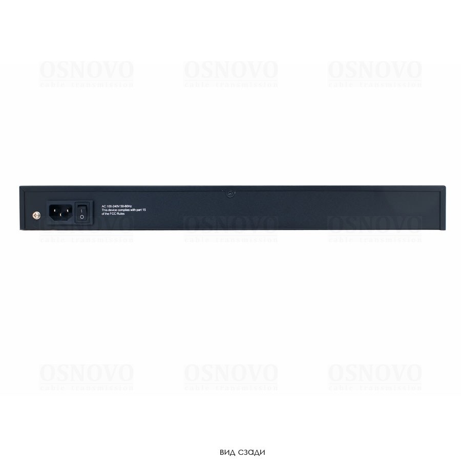 Фото Коммутатор Osnovo SW-62422(400W) 26x100Mb 24PoE+ 400W неуправляемый