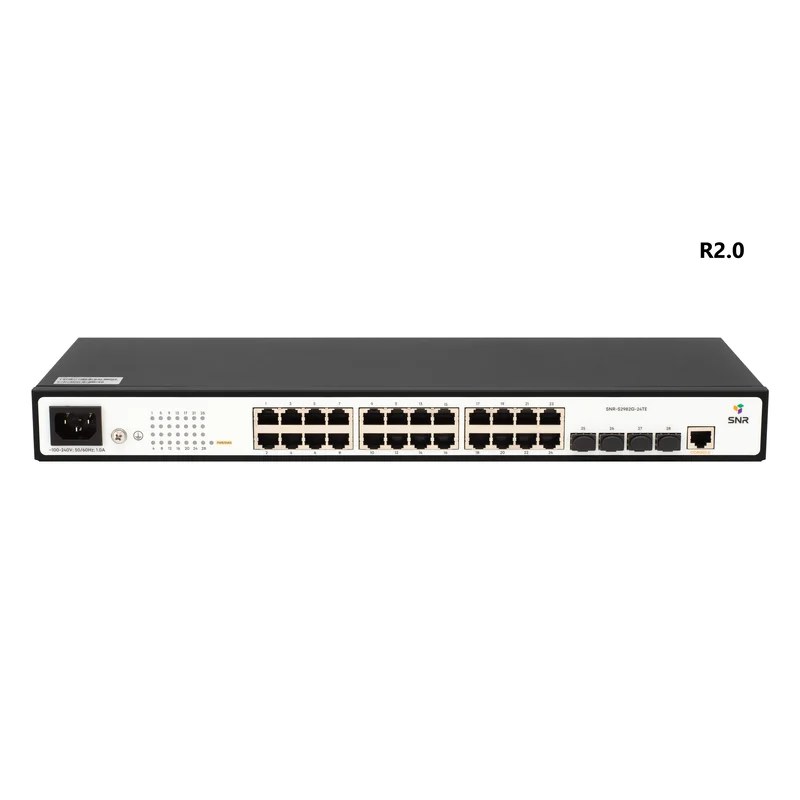 Фото Коммутатор управляемый уровня 2, 24 порта 10/100/1000Base-T и 4 порта 100/1000BASE-X (SFP) (repl. SNR-S2982G-24TE)