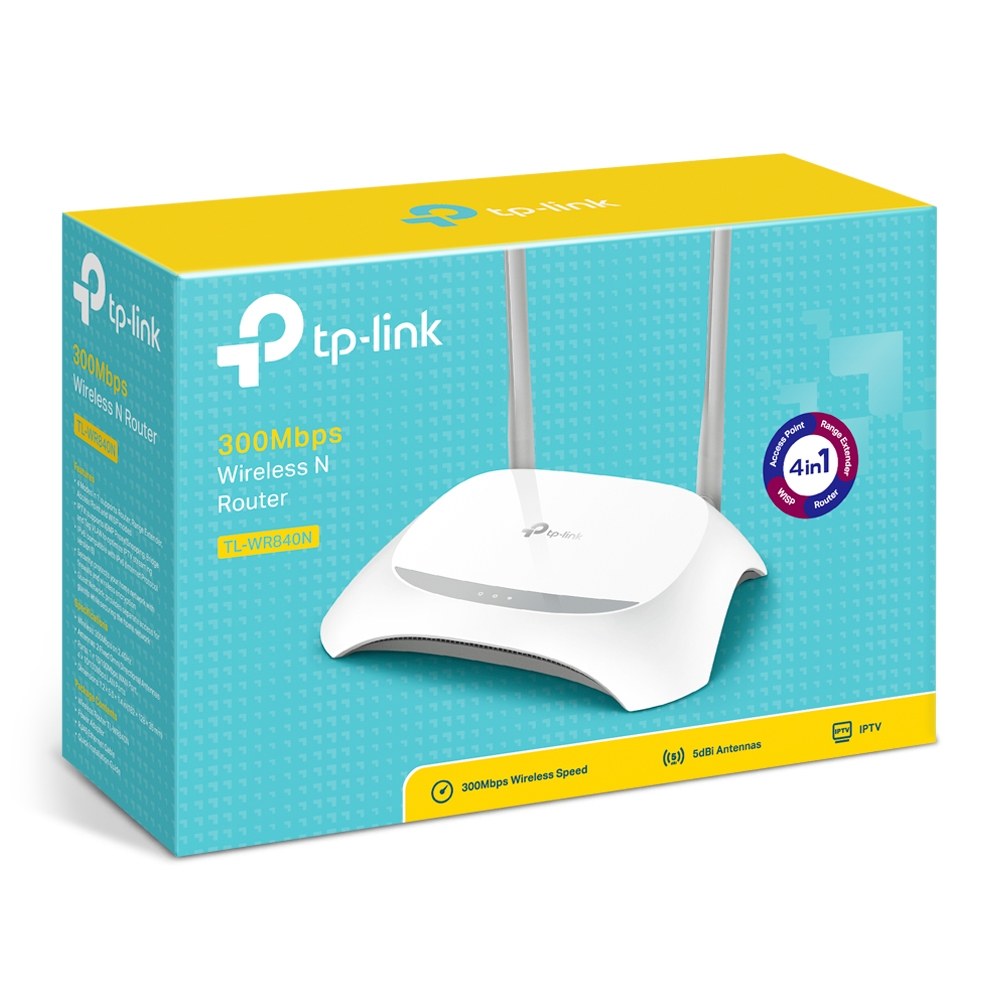 Фото Роутер беспроводной TP-Link TL-WR840N N300 10/100BASE-TX белый