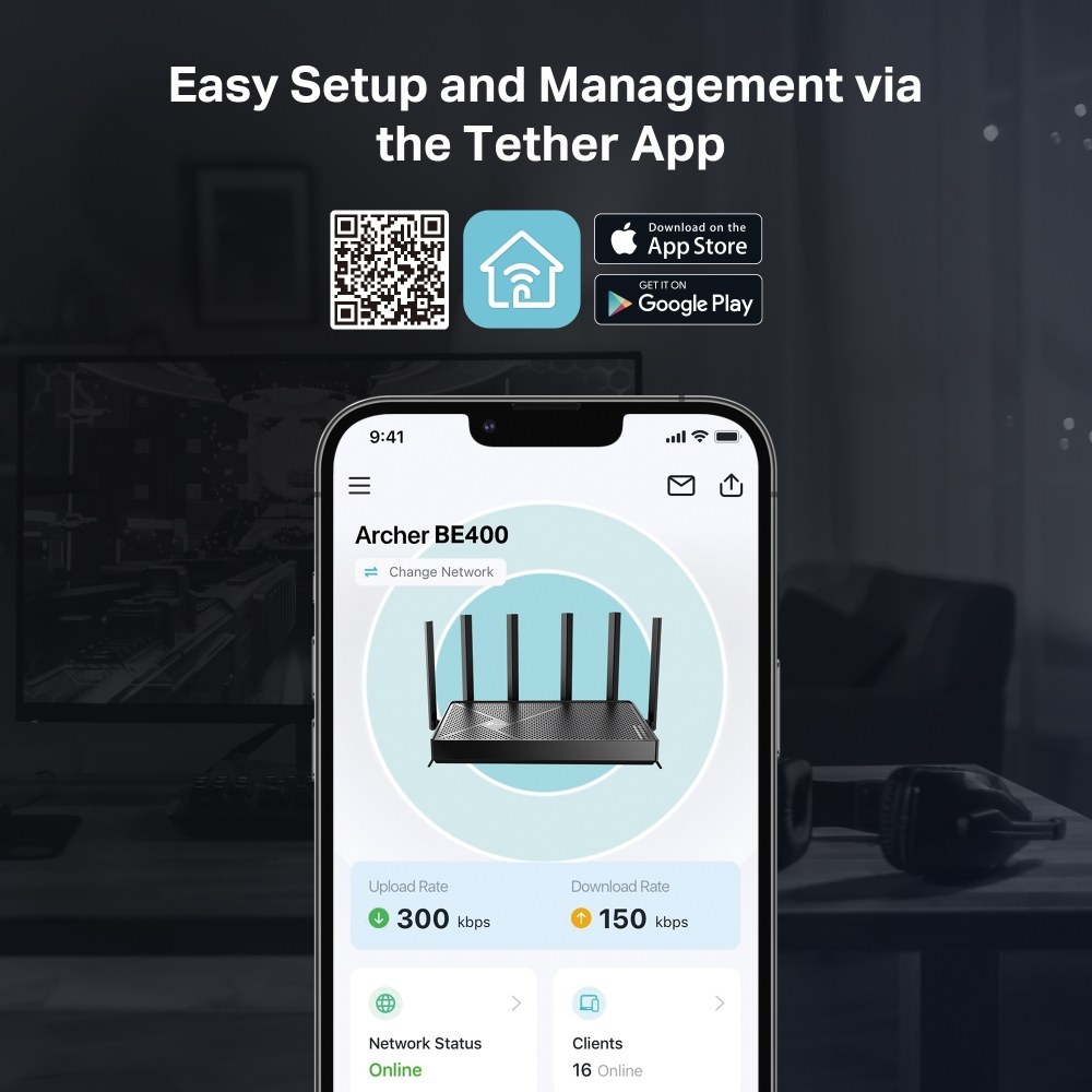 Фото Роутер TP-Link Archer BE400 BE3600