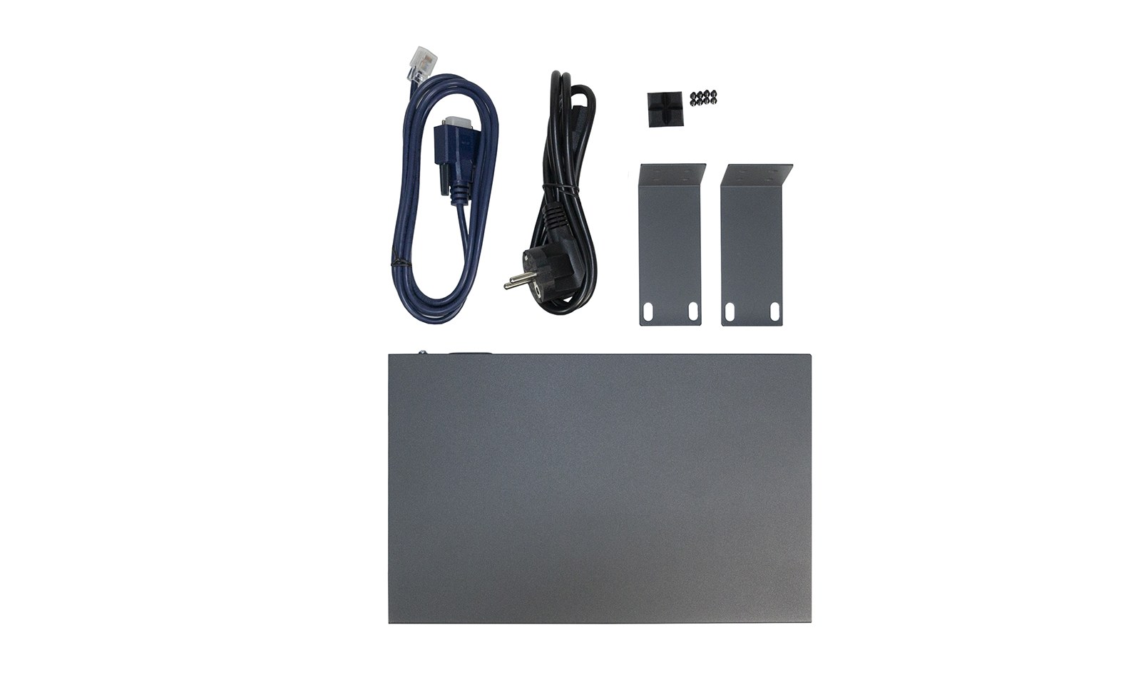 Фото Коммутатор Managed L2 Switch 8x1000Base-T, 2x1000Base-X SFP, RJ45 Console, 19" w/brackets