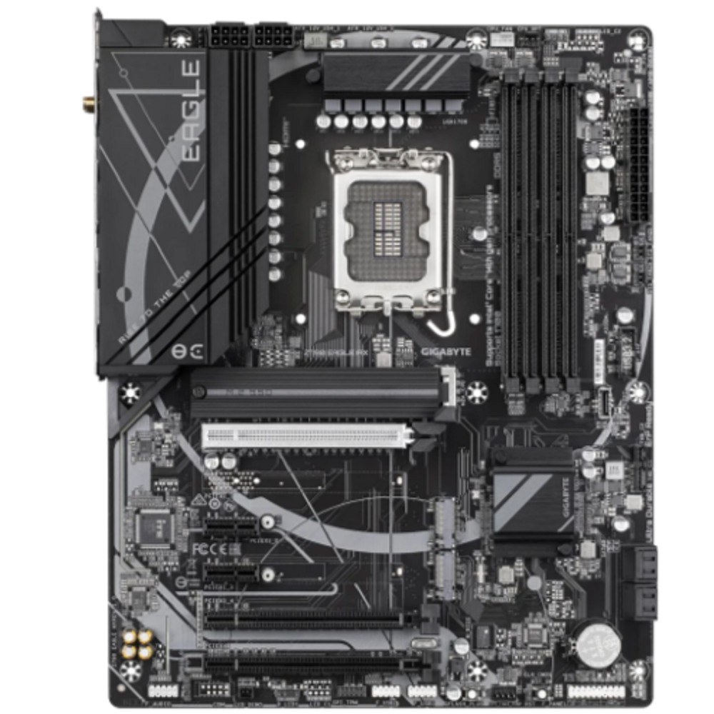 Фото Материнская плата Gigabyte Z790 EAGLE AX, LGA 1700, Intel Z790, 4xDDR5, 4xSATA, 3xM.2, 1xPCIe 3.0 x1, 1xPCIe 4.0 x4, 1xPCIe 5.0 x16, 1xHDMI, 1xDP, 1x 2.5Gb LAN, 2xUSB-A 2.0, 4xUSB-A 3.2 Gen 1, 1xUSB 3.2 Gen 2, 7.1, ATX