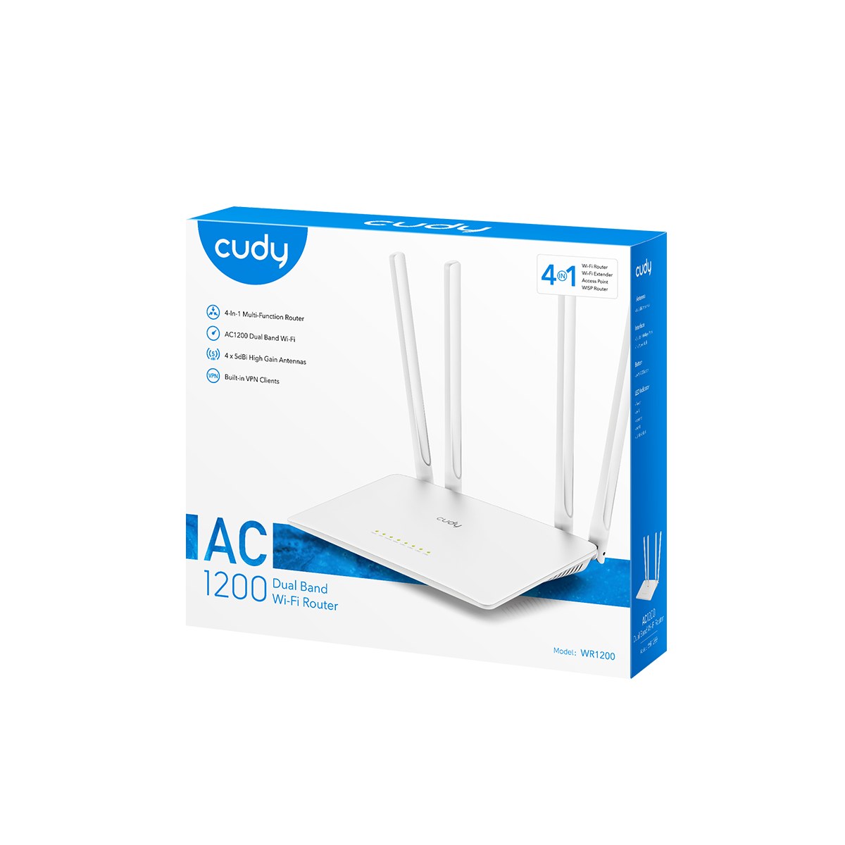 Фото Роутер беспроводной Cudy WR1200 AC1200 10/100BASE-TX белый